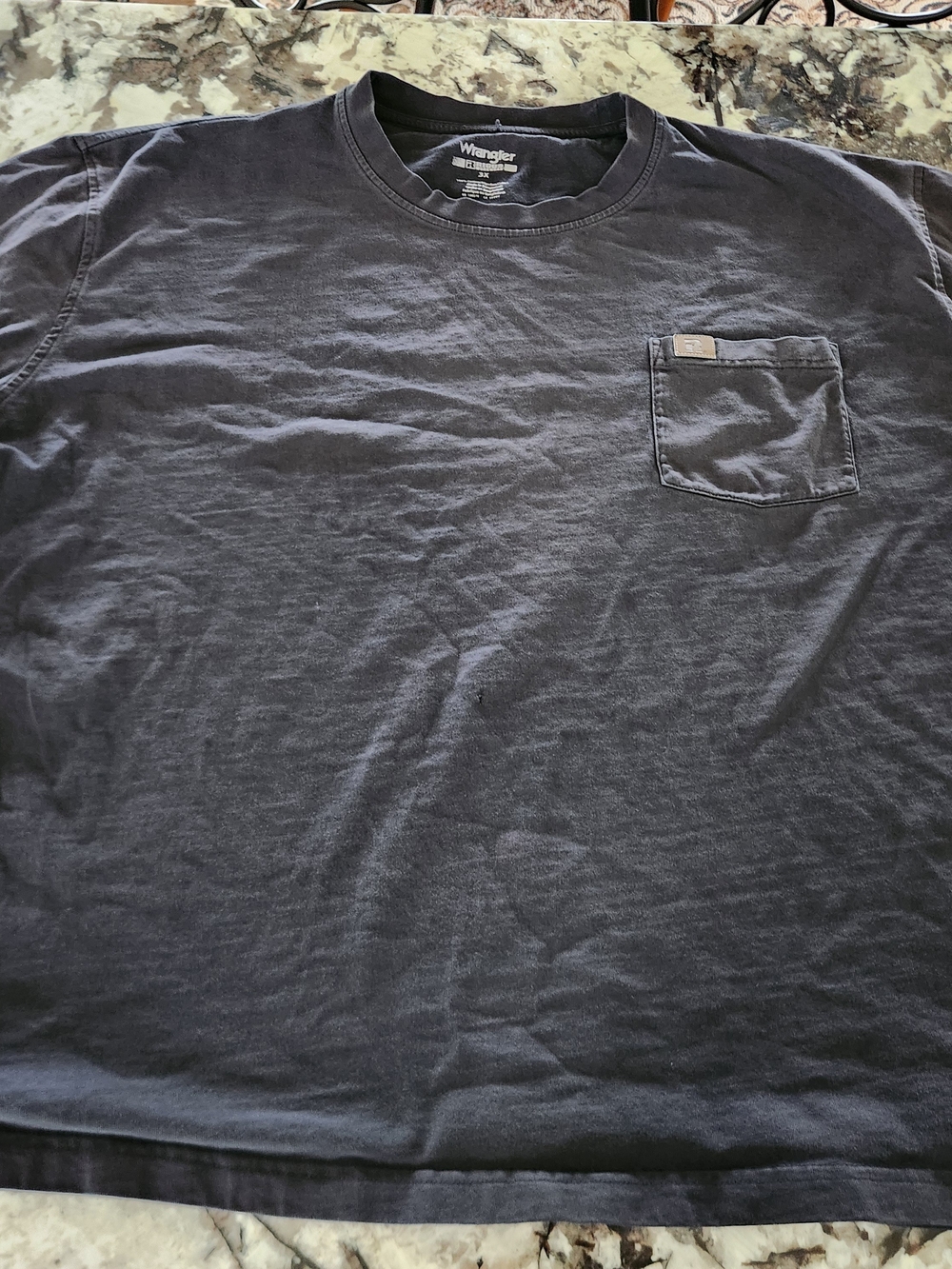 Lot of 2 Wrangler Riggs WorkWear Men's Pocket T-Shirts - Faded Black